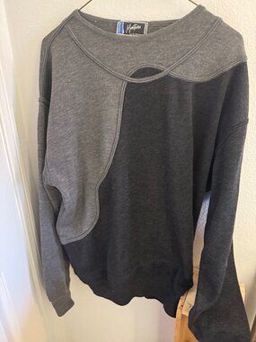 Claude Montana Vintage Gray/Black Wool Sweater